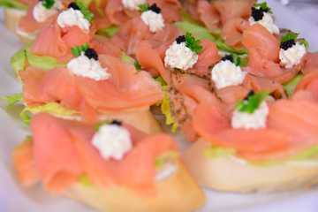 Canapes mit Lachs